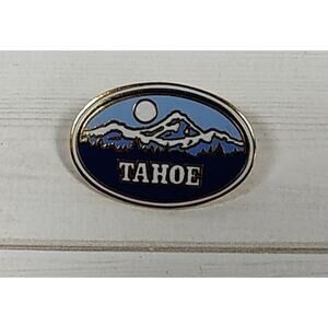 Pinnacle Designs Tahoe Mountains Pin for Hat, Lapel, Lanyard, Jacket or Backpack